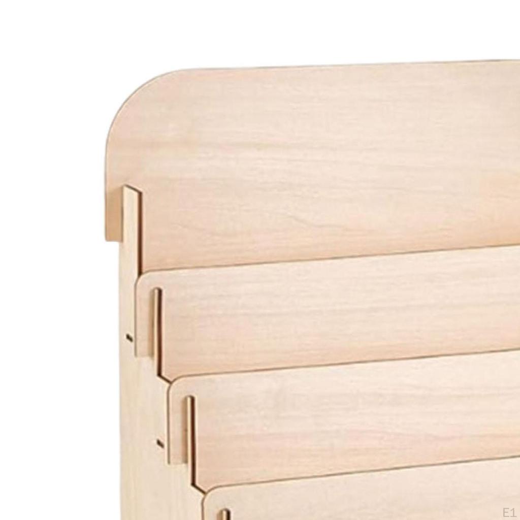 Stojan na karty Držák na vizitky Dřevěná police 5vrstvý Organizér na plakáty pro pohlednice