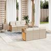 VidaXL Garden Lounge Set with Cushions 7 Pcs, Patio Sofas, Patio Furniture Set, Outdoor Furniture, Beige 3227472