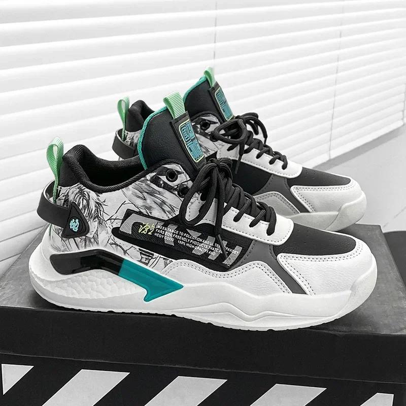 Sneakers Male Vulcanized Shoes Lace-up Outdoors Men‘s Comfortable Casual Footwear Breathable Modern Sport Shoes for Men