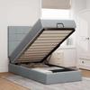 VidaXL Ottoman Bed Frame and Mattress Light Grey 90x190 Cm Fabric, Bed Frame, Upholstered Bed Frame, Bed Frame 3313119