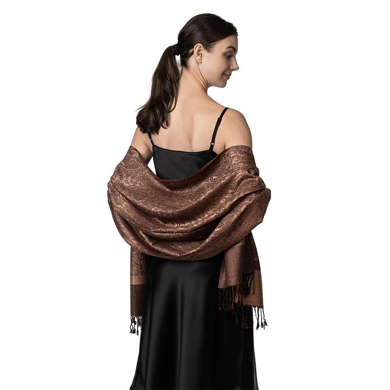 New Fashion Jacquard Women's Scarf Winter Long Soft Shawl Women's Printed Pattern Headband Comfortable and Warm
