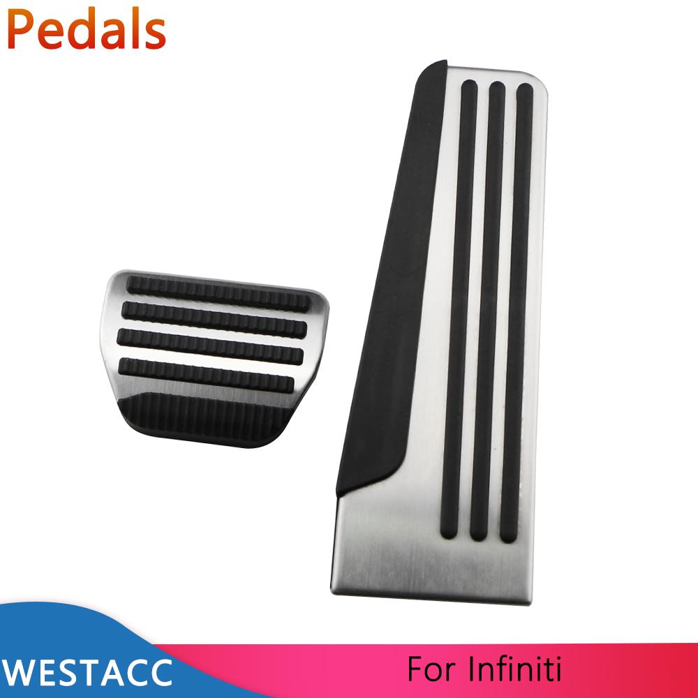 Autopedale Gasbremsauflage Pedalabdeckung für Infiniti Q50 Q50L QX70 Q70 Q60 G35 G37 EX35 EX37 FX35 FX37 FX50