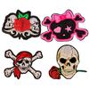1pcs Punk Skull Embroidered Iron On / Sew On Patch Applique Badge Tee Shirt Clothing DIY