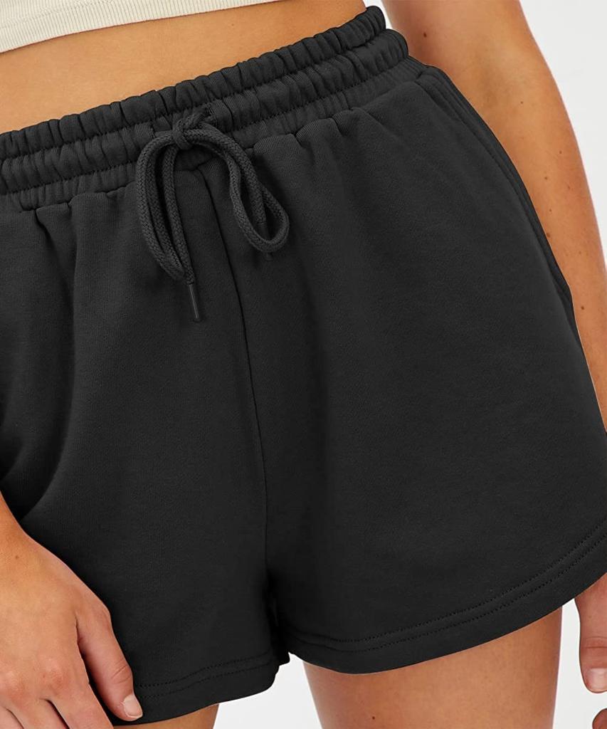 Grenzüberschreitende unabhängige Station Amazon Mode Damen Sportshorts lässig locker Sommer mittlere und hohe Taille einfarbige Shorts Damen