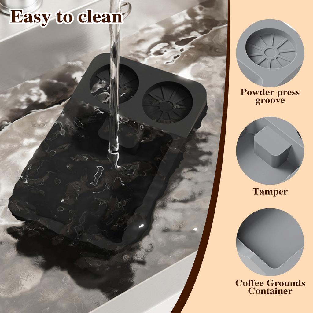 2 in 1 Espresso Tamping Station, Espresso Coffee Organizer Box Fit for Storage 51, 54, 58MM Espresso Tamper, Espresso Knock Box