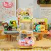 Red Adzuki Bean Assembling Building Blocks Kawaii Anime Cartoon Model Desktop Collectible Ornaments Children's Holiday Gifts