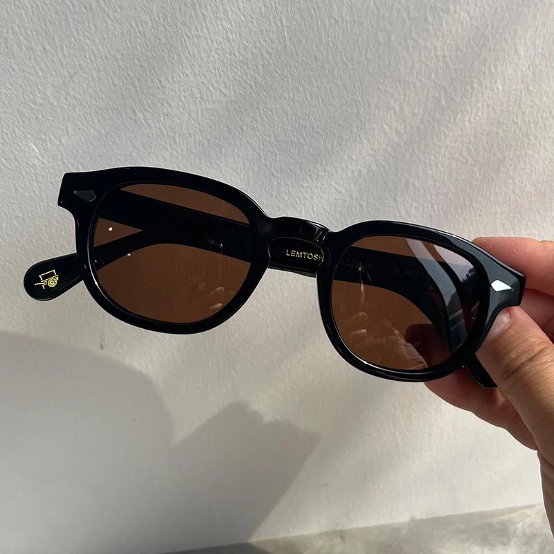 Occhiali da Sole di Alta Qualità Uomo Johnny Depp Lemtosh Occhiali da Sole Polarizzati Donna Marca di Lusso Montatura in Acetato Vintage