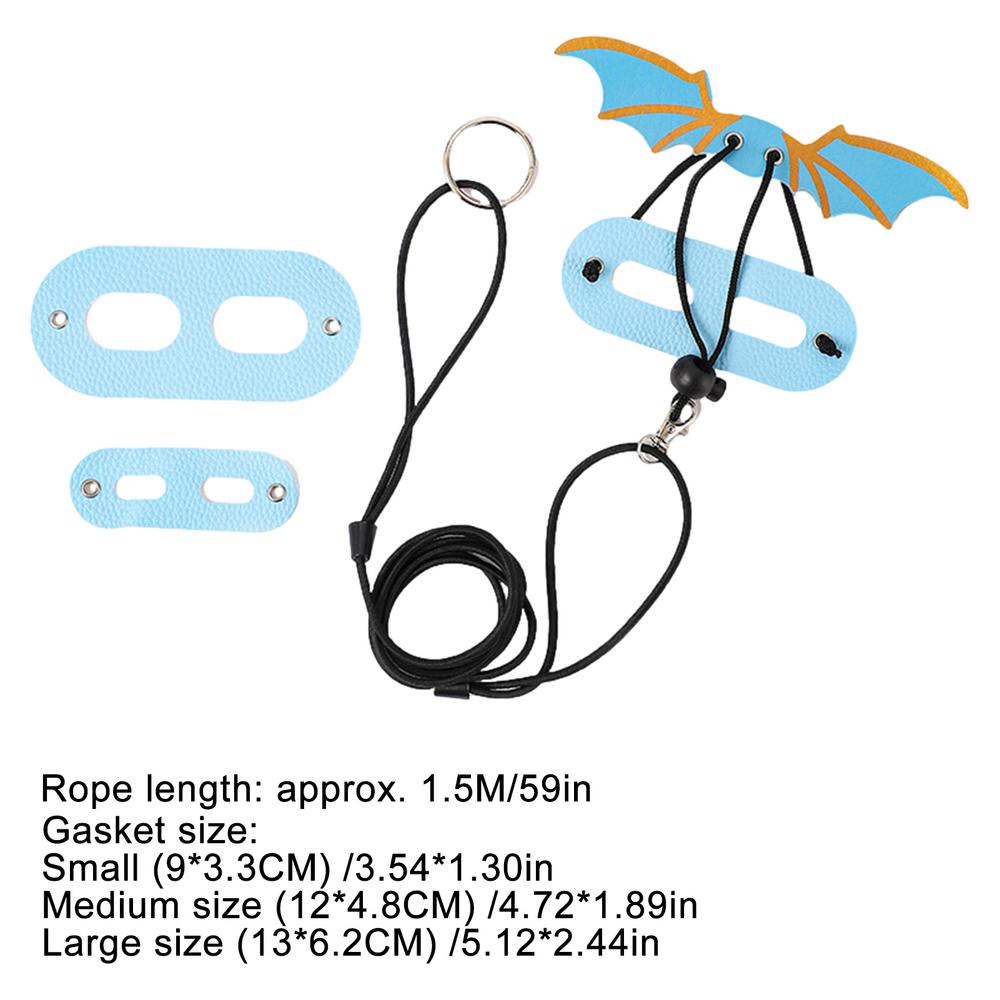 Leopard Gecko Leash Adjustable 3 Size Leather Wing Lizard Harness Leash Reptile Training Lead Harness Flexible Animal Harnesses