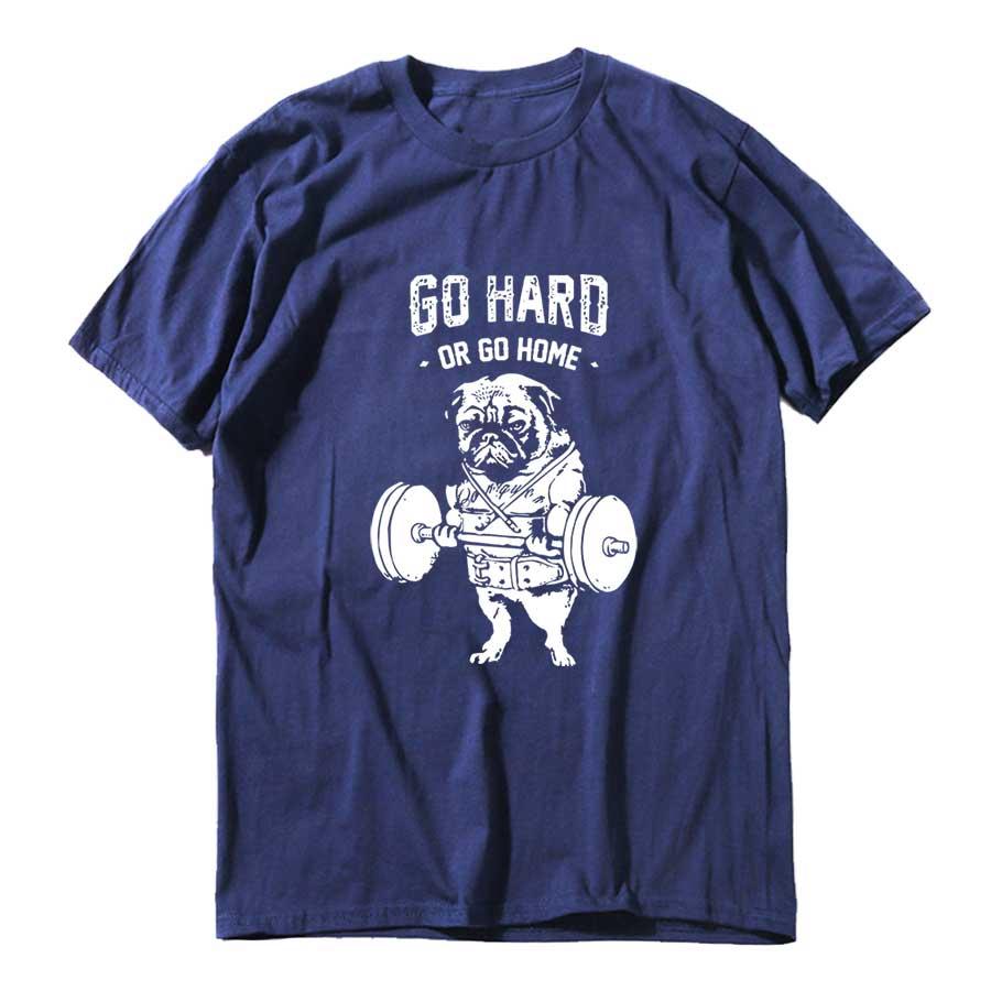 

100% Cotton Casual Pug Life Mens T Shirts Fashion Go Home Or Go Hard Men Tshirt men s Tee Shirts Tops Men T-shirt Men Tee Shirts M