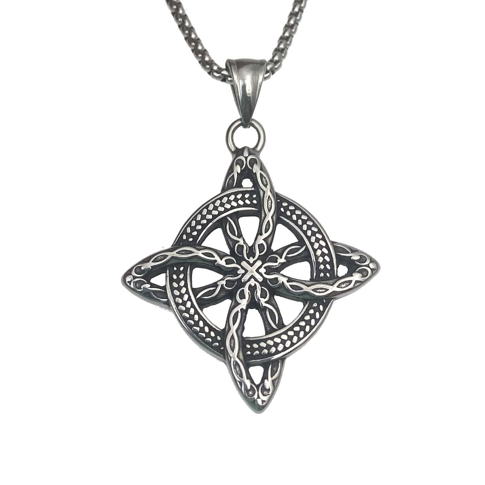 

Necklace Vintage Viking Celtic Eternal Loop Knot Nordic Traditional Pendant 50CM(Necklace Size)