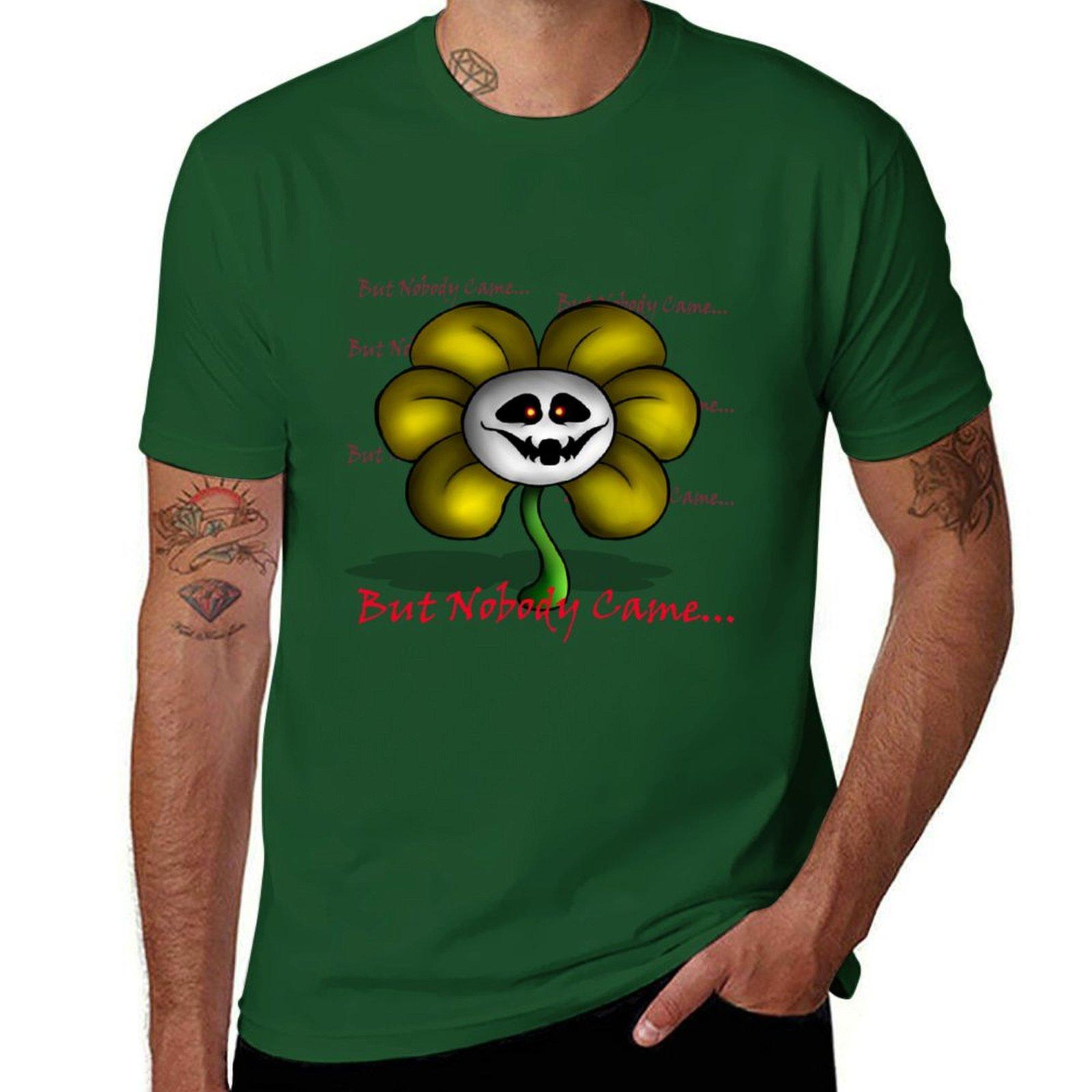 

Undertale Flowey But Nobody Came Tshirt cute tops tops anime clothes mens graphic tshirts big and tall 4XL
