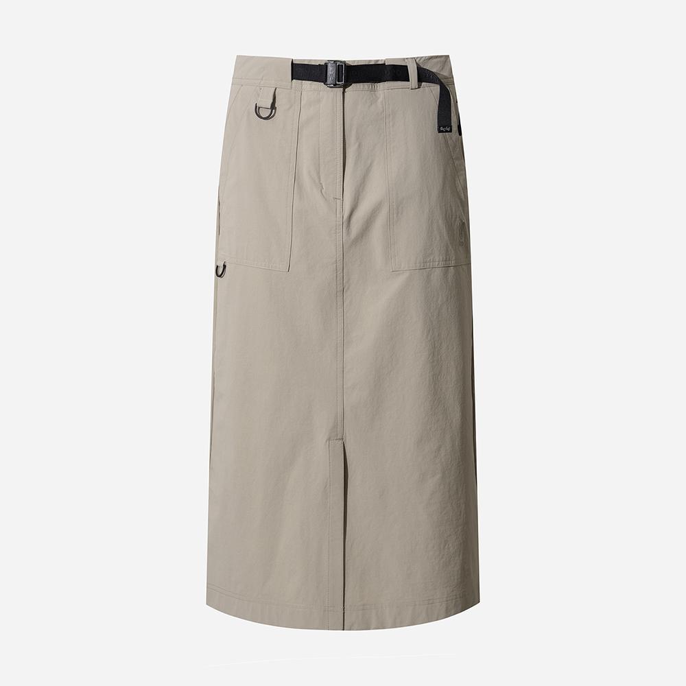 Diodi H-Line Out-Pocket Skirt For Women (Ivory Dark)