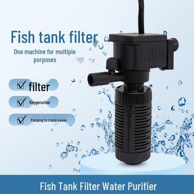 Kompakt Balık Tankı Filtresi: Pamuklu Filtrasyon ve Havalandırma Pompası ile Mini İç Akvaryum Filtresi, Üçü Bir Arada.