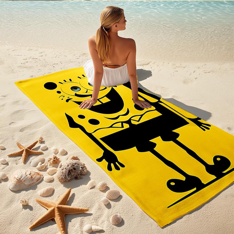 1Pc Spongebob Squarepants Adventure Beach Towel Quick Dry Multiuse For Beach Pool Gym Yoga Home Travel Christmas Halloween Xmas Gift N1243