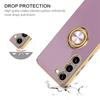 Coque - BOOLING - pour Samsung Galaxy A14 4G/5G - Silicone Liquide - Violet - Support Rotatif