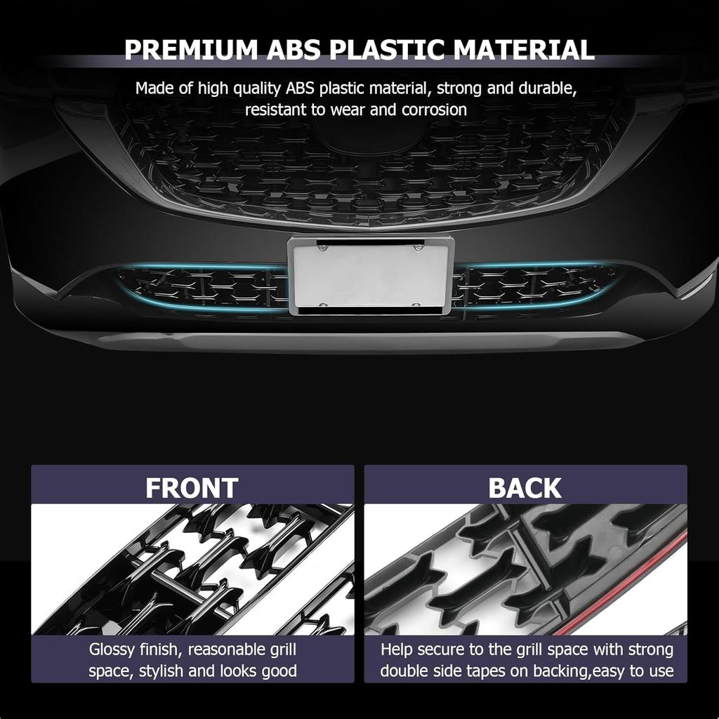 LUWU Front Grill Mesh Compatible With   2024 2025 Mazda CX-5 Front Mesh Grill erts Trims Front Mesh Grille Cover Guard for 2024 2025 Mazda CX5 Car