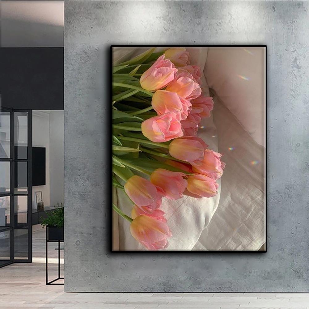 5D Diy Diamond Painting Flowers Tulips Cross Stitch Full Diamond Embroidery Mosaic