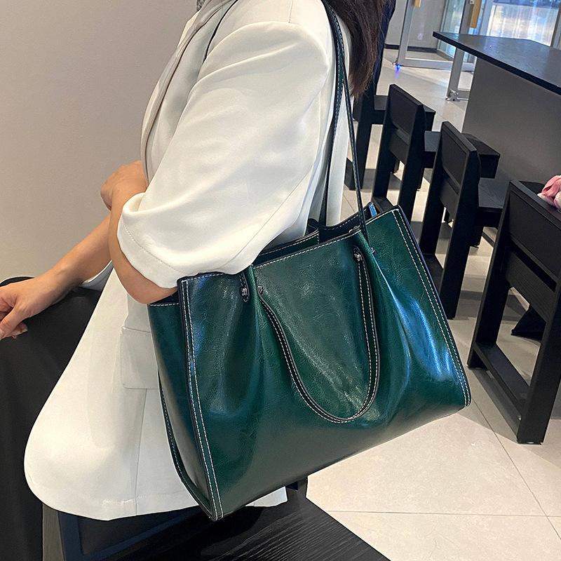 Ein-Schulter-Tragetasche Großes Fassungsvermögen Hochwertige Damenhandtasche Echtes Leder Umhängetasche