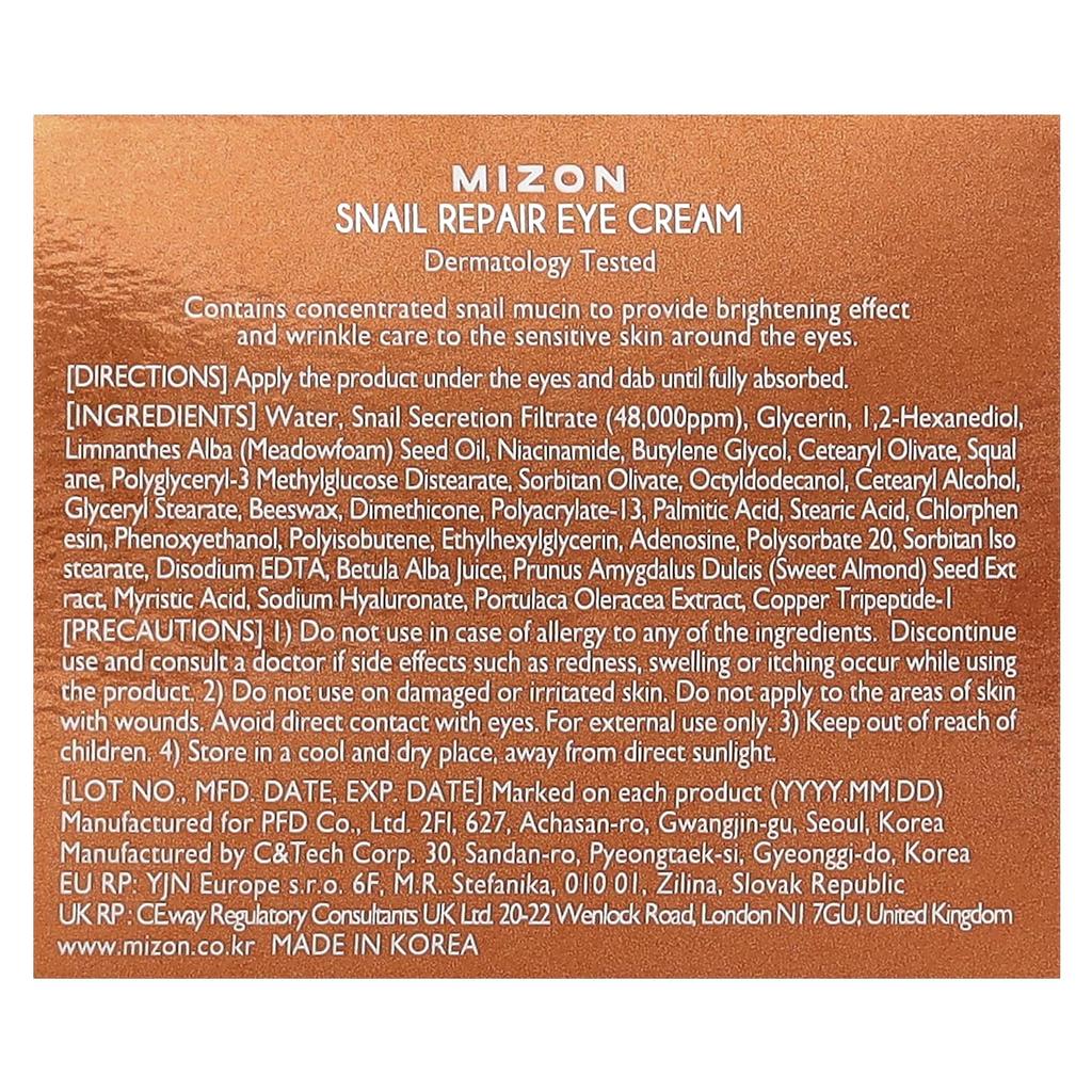 Snail Repair Eye Cream, 25Ml(0.84Oz)