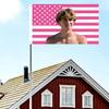 WENWELL Interesting Jeremiah N Flag Tapestry, Pink Fisher Wall Art Poster Fans Gift Merch, 3x5 Feet, Polyester with Brass Grommets