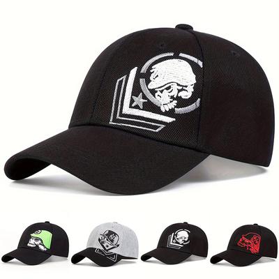 Unisex Helmeted Man Embroidery Hip-hop Hats Spring and Autumn Outdoor Adjustable Casual Baseball Caps Sunscreen Hat