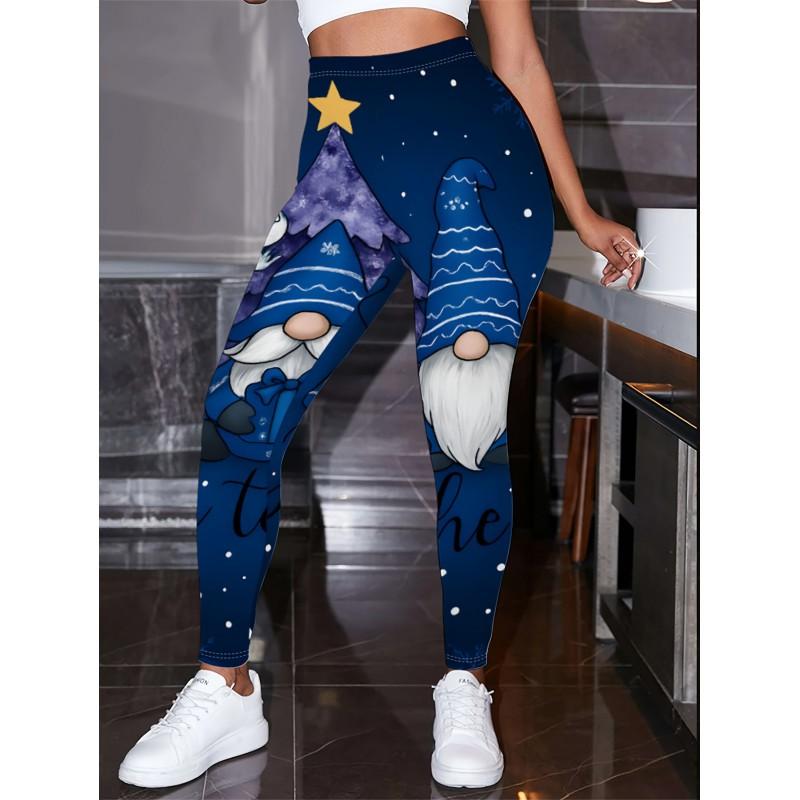 2026 Womens High-Waist Printed Yoga Leggings Casual Slim Fit Activewear Pants
