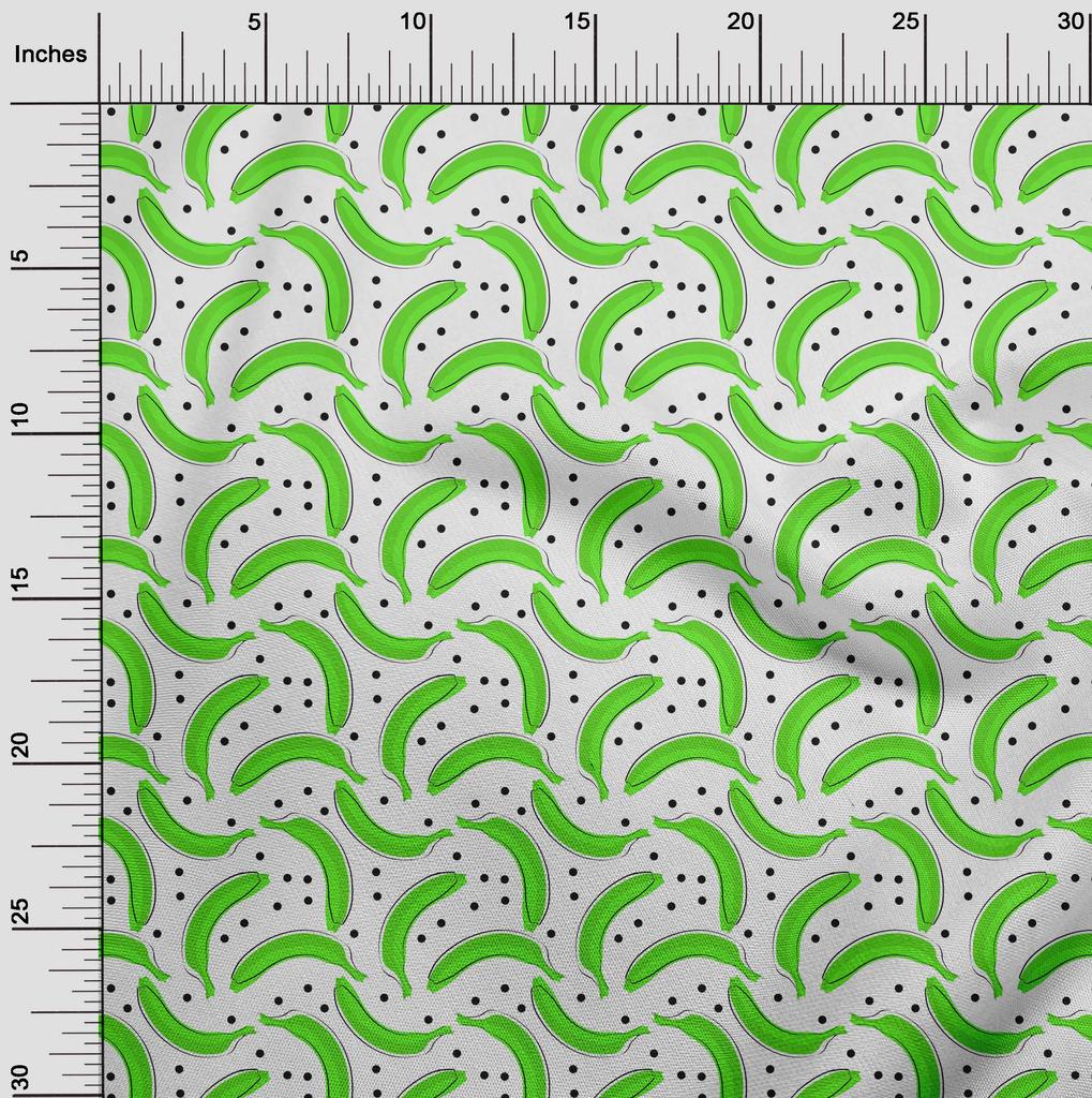 oneOone Cotton Flex Green Fabric Fruits Pineapple Sewing Fabric By The Yard Printed Diy Clothing Sewing Supplies 40 Inch