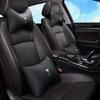 Naklejka Samochodowa 2025 Gorące 2 szt. Skóra PU Poduszka Ochronna na Zagłówek Siedzenia Samochodowego Szyję Do Tesla Model 3 Model S X Model Y Roadster SpaceX