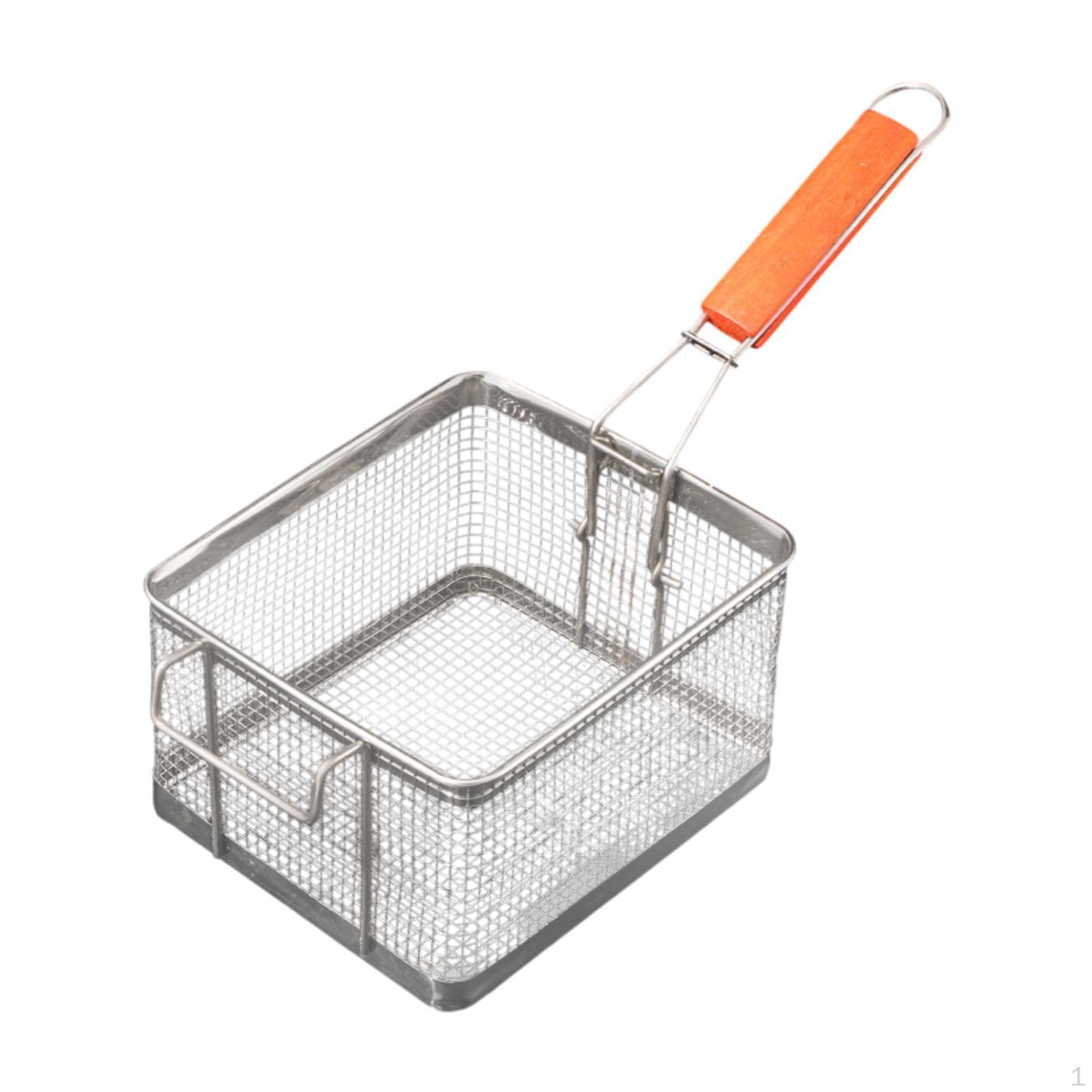 

Коммерческая корзина для фритюра из нержавеющей стали, сетка для жарки и сервировки для гриля M