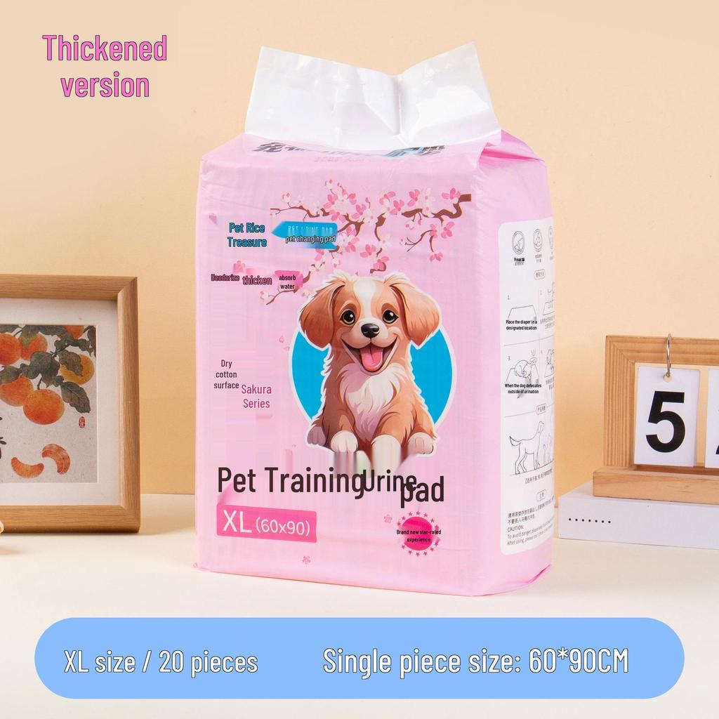 Kirschblüten-Einweg-Haustier-Urinmatte - Saugfähige, Dicke, Geruchshemmende Matte für Katzen und Hunde
