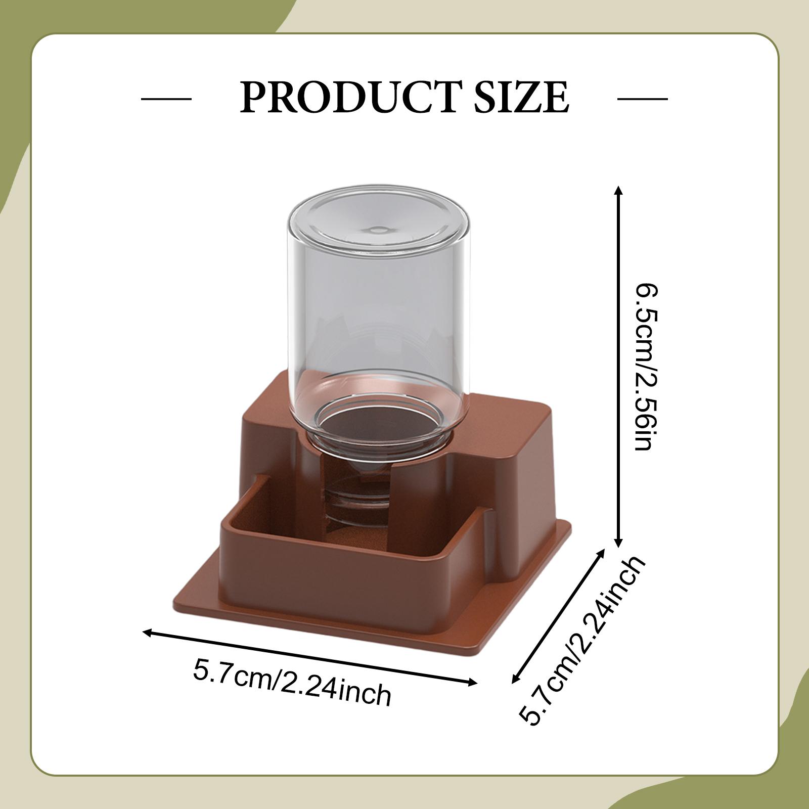 

Automatic Reptile Water Dish Reusable Container Creative Feeder Station Ornament Drinking Tool for Snakes Tortoise Geckos коричневый