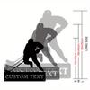 Tin Sign Retro Hockey Player Wall Art Home Decor Metal Sculpture