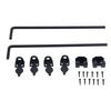 2 Set Gate Ground Latch 18 Inch Rain Proof Black Powder Coating Carbon Steel Drop Rod Gate Stopper