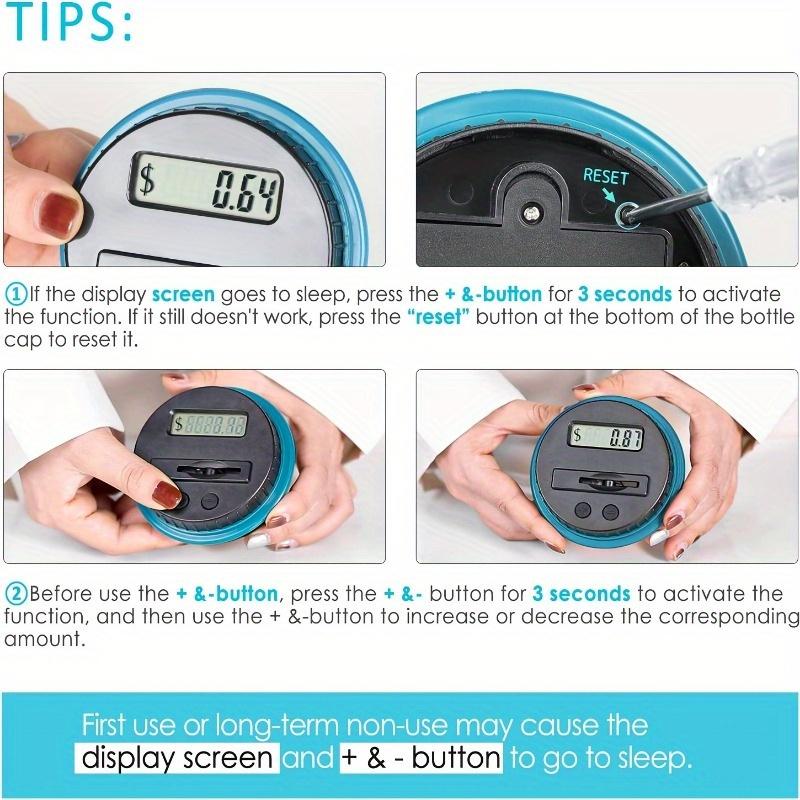 1pc Large Coin Bank, Digital Coin Counting Bank with Counter, Large Capacity Adult Coin Bank, Designed for Coins, Christmas, Halloween Gifts