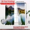 2pcs, 2D FLAT PRINTING Curtains (Without Rod) Mountain Reflection Holiday Printed Curtains Versatile Polyester Curtains Outdoor