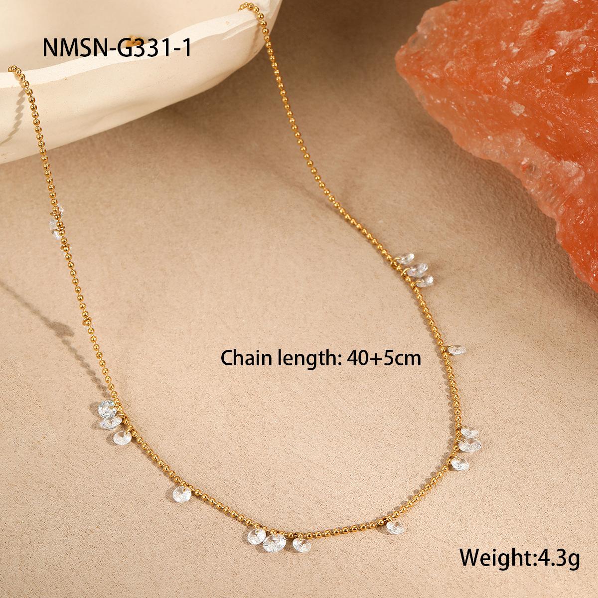 GEMCHIC Women s Minimalist Colorful Zirconia Dopamine Necklace Titanium Steel Choker 18K Gold Plated Fashion Jewelry