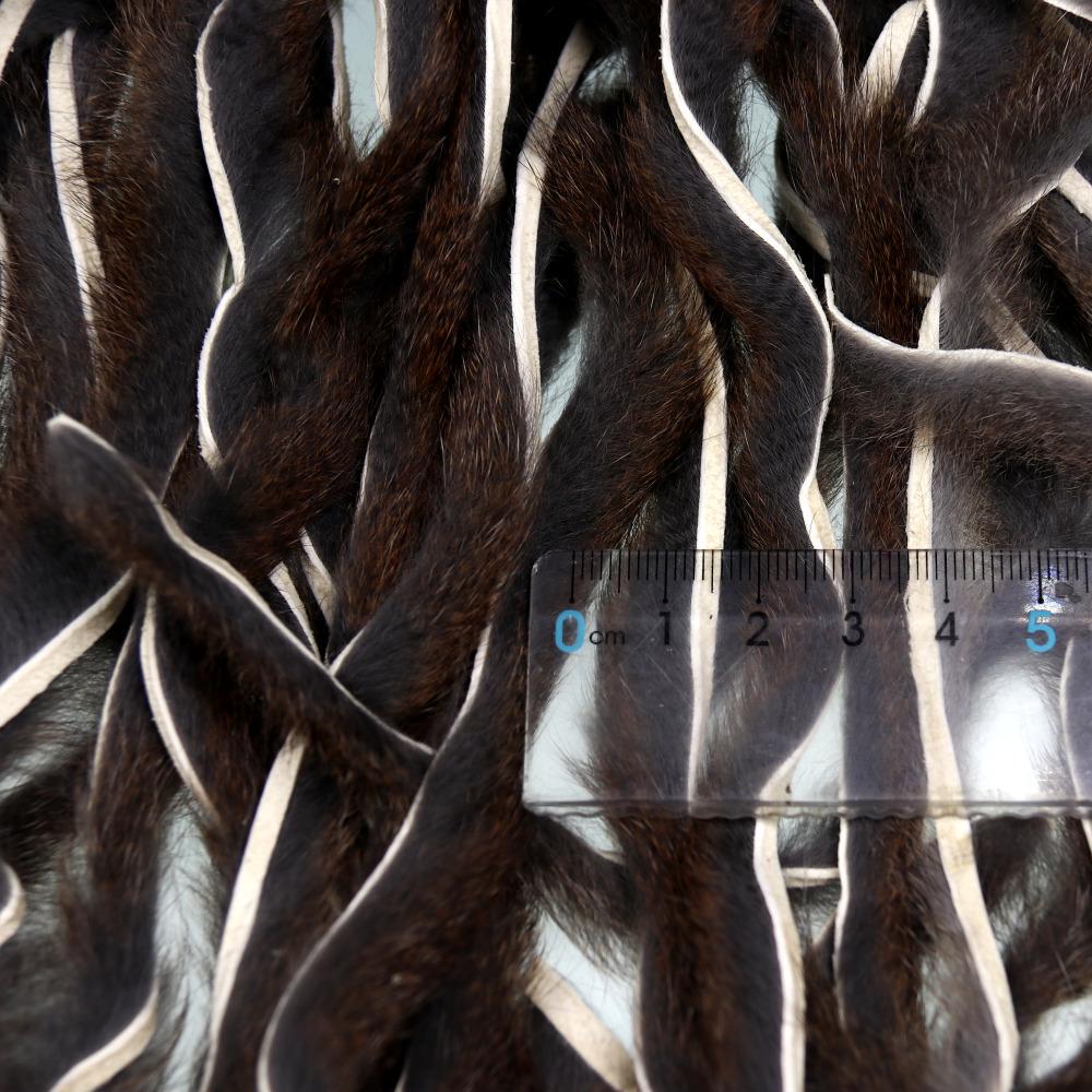 Poloviční 1/2 2mm~3mm Zonker proužky pro vázání mušek Borovice Veverka Micro Zonker Měkké 2mm proužky Natural Color