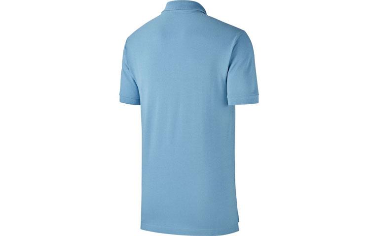 Nike Polo Shirts Men's Cerulean/White Polo Collar Moderate Straight Fit CJ4457-424