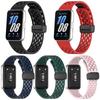 5‑Pack Hole‑Style Magnetic‑Black‑Buckle Soft‑Silicone Watch‑Band Strap, Adjustable Wrist‑Bracelet Accessory For Samsung Galaxy Fit3