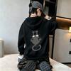 Autumn/Winter New Children's Hooded Sweater -Cool Design - Cat Graffiti Print - Long-Sleeved Loose Hooded Top for Boys and Girls