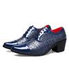 Herren High Heels Blau Derby Braun Hochzeitskleid Tanz Business Elevator Schuhe Schwarz Höhenerhöhung Smoking Schuhe Große Größe