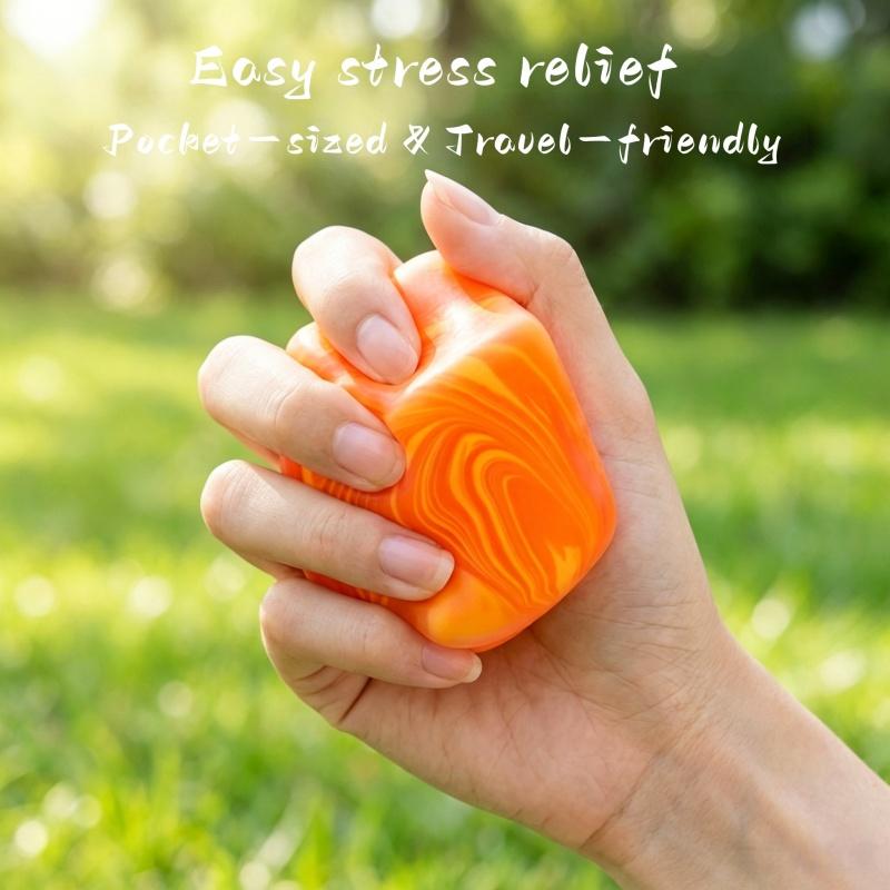 Marble Swirl Ice Cube Squishy Fidget Toy Slow Rising Squeeze Stress Cube Sensory Anxiety Relief For Adults Kids Office Gifts