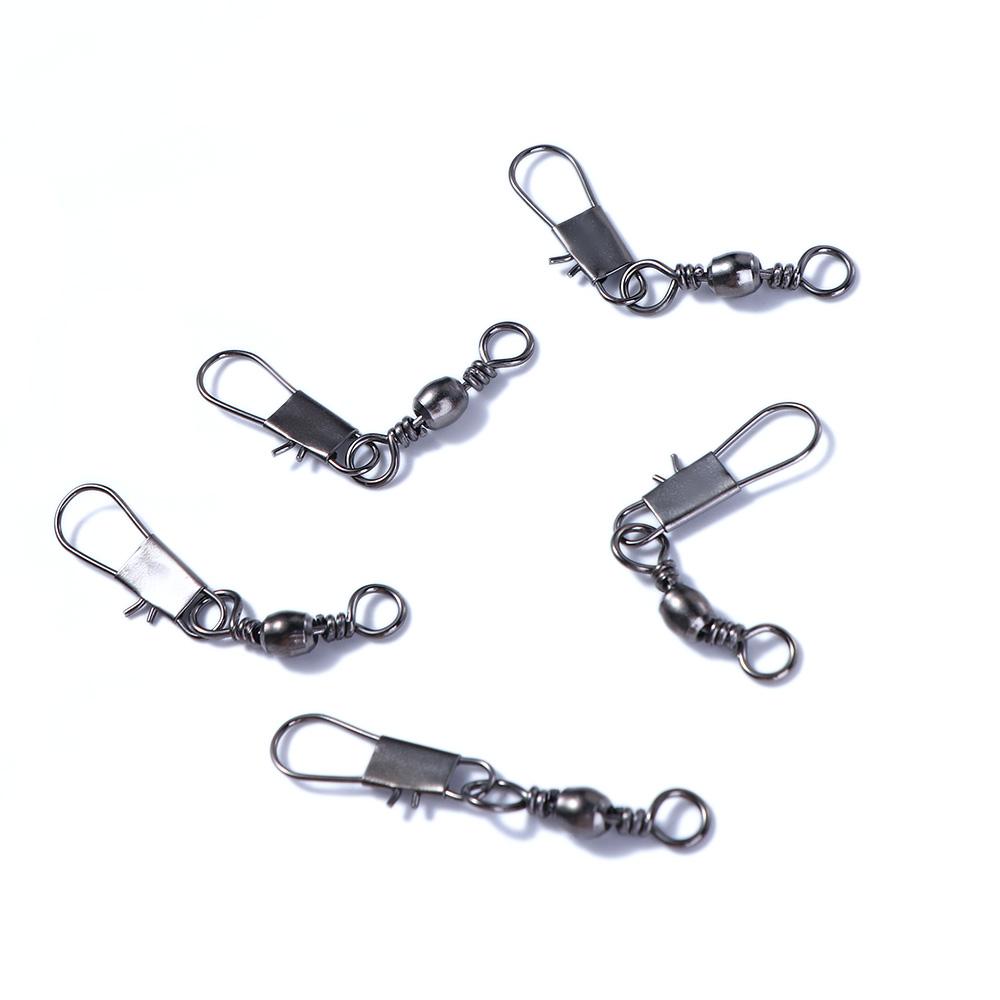 Fishing Tool Fishing Line Connector Pin Bearing Solid Rings Swivel Fishing Connector Barrel Rolling