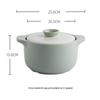 ZMR Macaron Ceramic Double-Lid Stew Pot