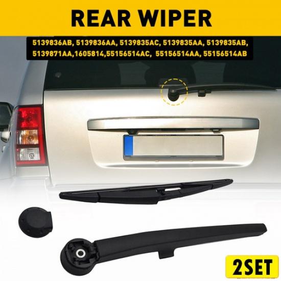 2Set Rear Windshield Wiper Arm & Blade for Grand Jeep Cherokee OVERLAND ABS 5139