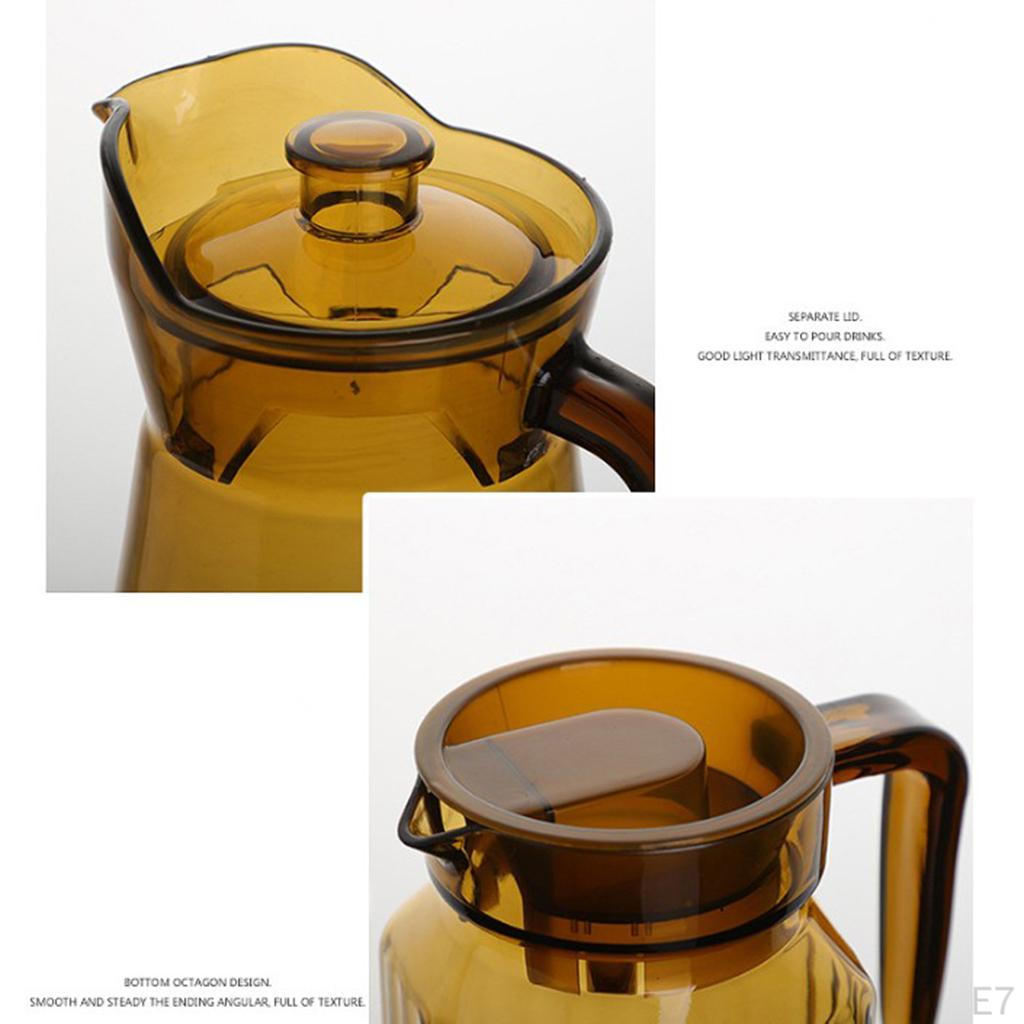 1100ML / 1500ML Akrylowy Dzbanek Dzbanek Woda Sok Herbata Karafka z Pokrywką i Filtrem