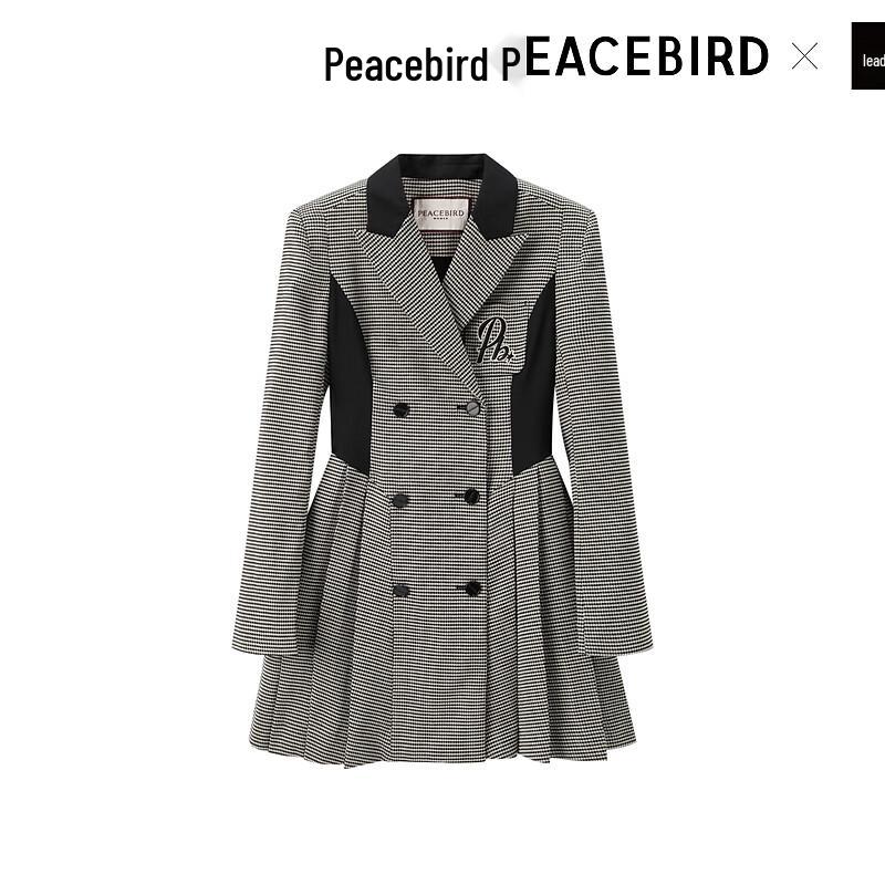 

PEACEBIRD Women s Summer Color-block Blazer Dress S