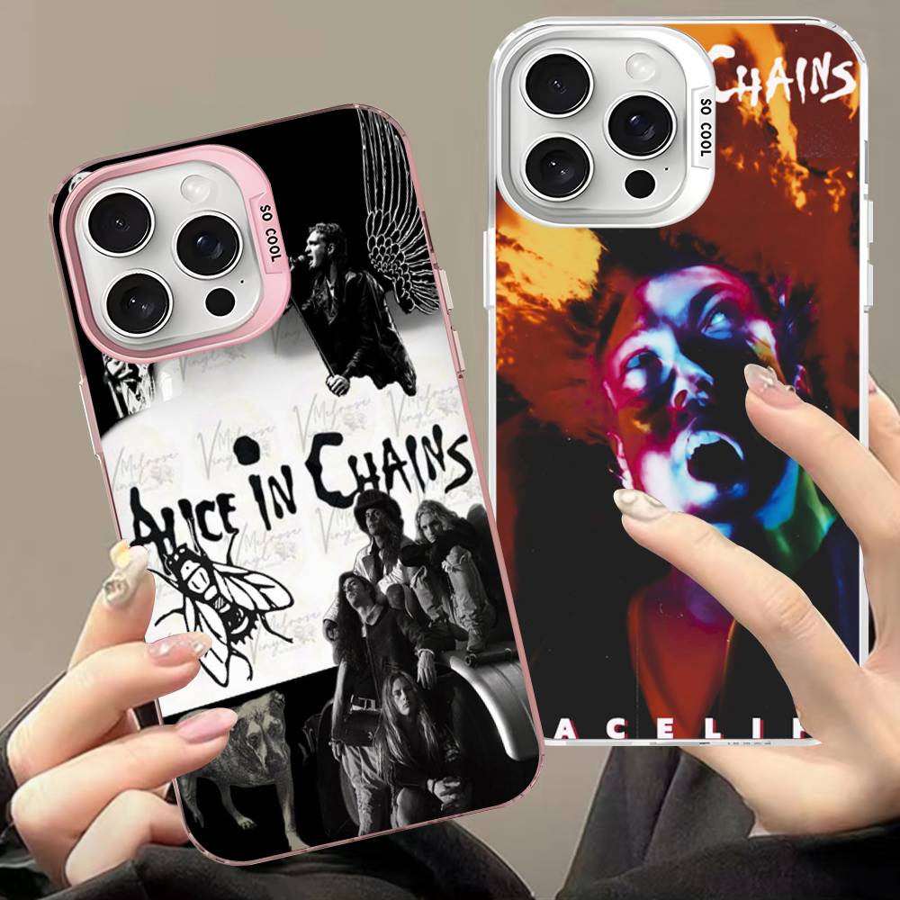A-Alice I-In C-Chains Phone Cases For iPhone 17 16 15 14 13 12 11 Plus Pro Max Pro Color Matte Cover