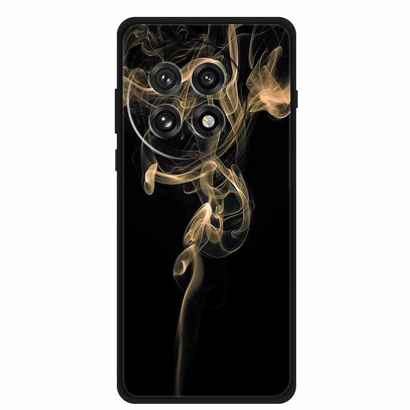 Black Silicone Case For OnePlus 13 5G Case Cartoon Cat Soft Back Cover For OnePlus Ace5 5G Ace 5 Pro 13R Phone Case Shell Coque