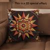 2D Aztec Sun God Embossed Style Pillow Covers Pattern Cushion Cover Suitable For Sofa Bedroom Car Pillow Cover
